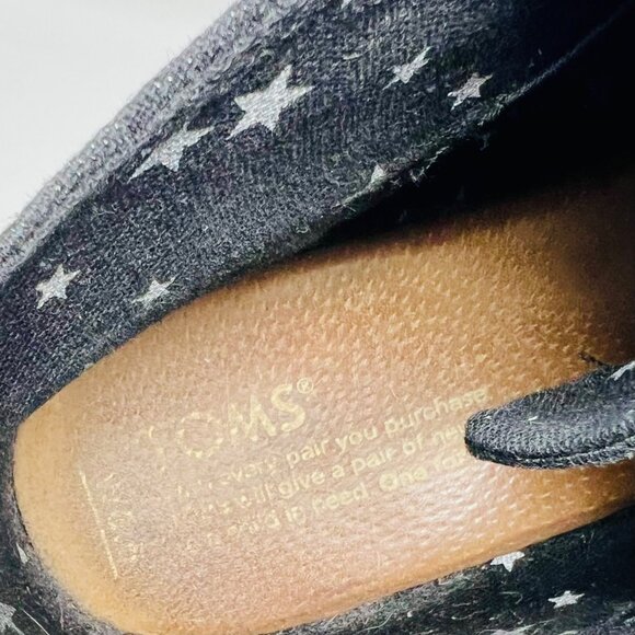 TOMS Black Metallic Kayla Lace Up Ankle Booties 8.5 - Picture 6 of 8